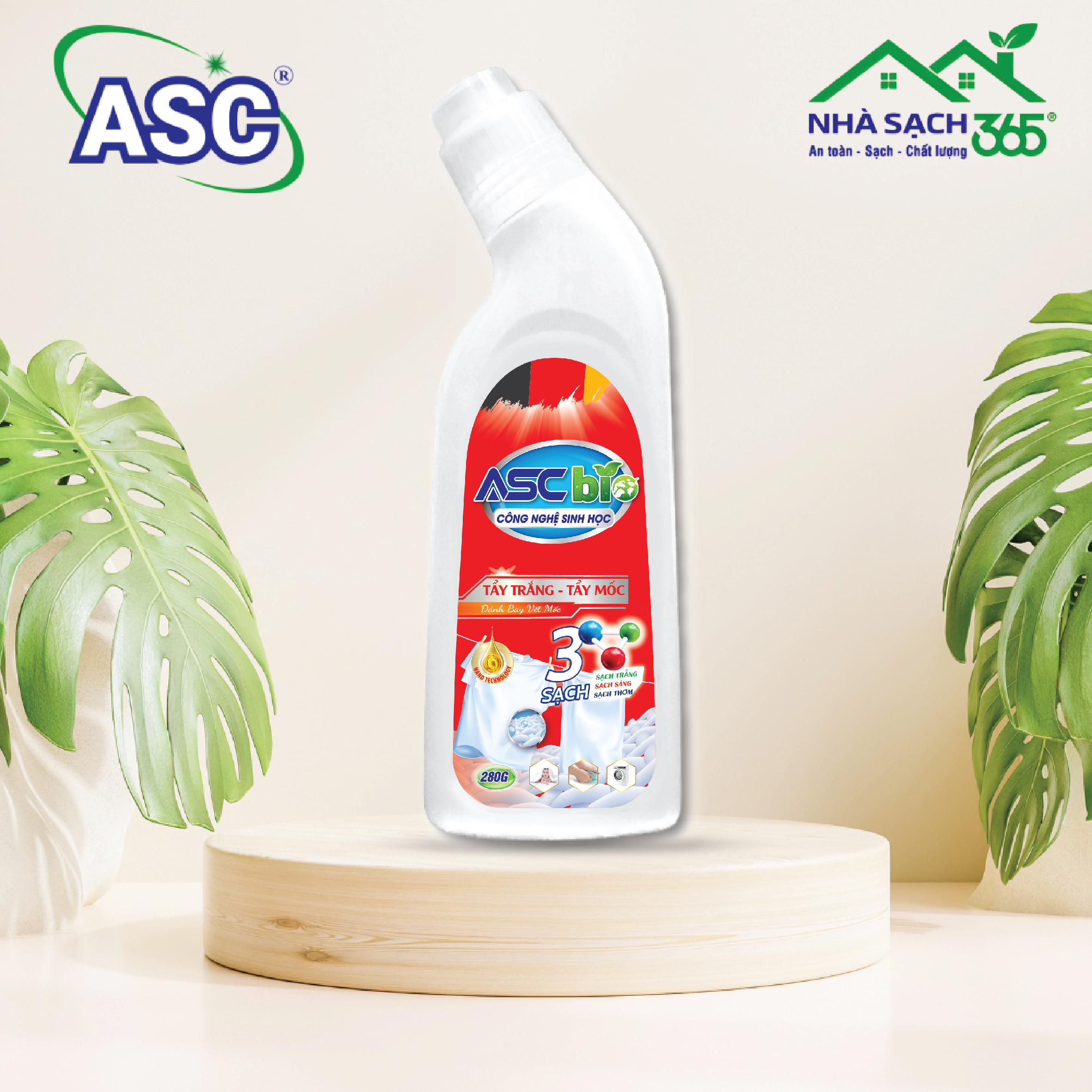 Tẩy trắng - tẩy mốc quần áo ASC 280ml